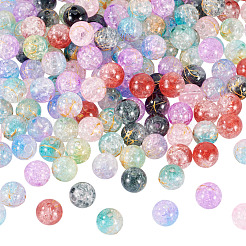 200pcs 8 Farben transparente Knistern Acrylperlen&nbsp;DACR-TA0001-01