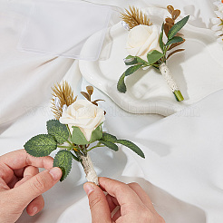Seidentuch künstliche Blume Boutonniere&nbsp;AJEW-DR0001-55D