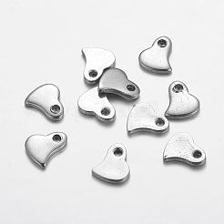 Ciondoli a forma di cuore originali resistenti all'ossidazione 201 pendenti in acciaio inossidabile&nbsp;X-STAS-Q065