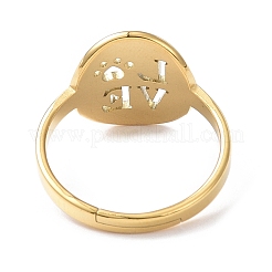 Placcatura ionica (ip) 304 acciaio inossidabile parola amore anello regolabile per le donne&nbsp;RJEW-I097-01G
