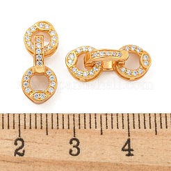 925 Faltschließe aus klarem Zirkonia in Mikropavé-Optik aus Sterlingsilber&nbsp;STER-U001-10G