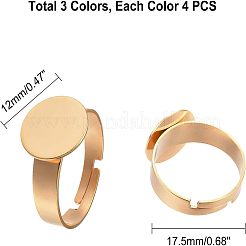 Verstellbare Fingerringkomponenten aus Edelstahl 304&nbsp;STAS-UN0004-22