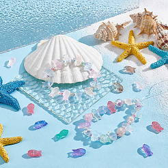150 pz 10 colori perle di vetro verniciate a spruzzo trasparenti&nbsp;GLAA-PH0002-71