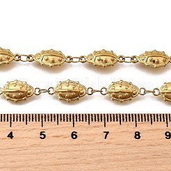 Colliers à maillons coccinelle en acier inoxydable 304 pour femmes et hommes&nbsp;NJEW-K249-21B-G