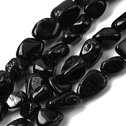 Natürliche schwarze Turmalin Perlen Stränge&nbsp;G-P601-A06-02