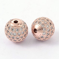 Perline in ottone zirconi&nbsp;ZIRC-D003-2R