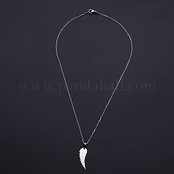 Colliers pendentifs en acier inoxydable 201 anti-ternissement&nbsp;NJEW-S105-JN536-45-1