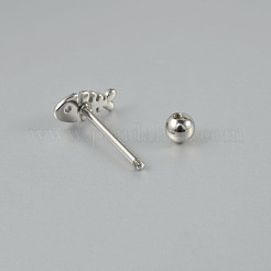 304 Edelstahl Fischgräte gerade Hantel 15 Gauge Piercing Zungenringe für Frauen Männer&nbsp;FS-WG89F3B-01