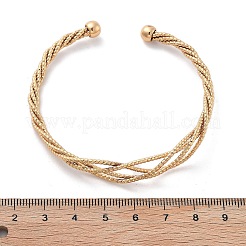 Gedrehte Armreifen aus Messing&nbsp;BJEW-F482-02G