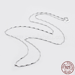 Collane a catena in argento sterling placcato rodio anti-ossidazione 925&nbsp;STER-F039-40cm-08P