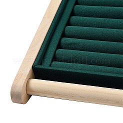 Terciopelo con expositores de joyería de madera.&nbsp;NDIS-F004-04B