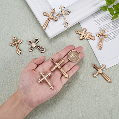50pcs pendentifs en bois&nbsp;WOOD-CJ0001-36