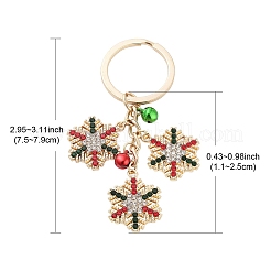 Schlüsselanhänger aus Legierung mit Schneeflocken-Strass&nbsp;KEYC-YW00108-01