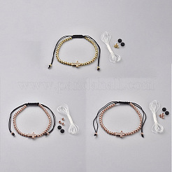 Braccialetti di perline intrecciati in ottone&nbsp;BJEW-JB04790