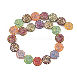 Perles en verre peintes&nbsp;GLAA-F133-07A