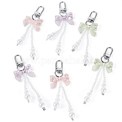 6 pièce de décorations suspendues en plastique ABS imitation perle&nbsp;AJEW-TA0002-30