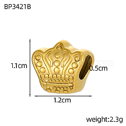 304 Edelstahlperlen&nbsp;STAS-OY018-08G