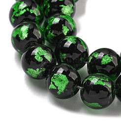 Brin de perles au chalumeau fait à la main en argent / feuille d'or&nbsp;LAMP-L079-07B