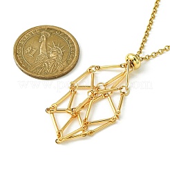 Makramee-Beutel aus 304 Edelstahl mit geflochtenem Edelsteinhalter&nbsp;SA-CJ67C5-G