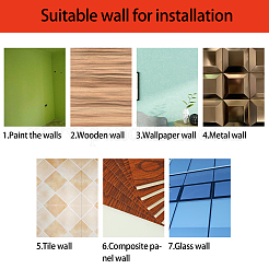 Acrylspiegel Wandaufkleber Aufkleber&nbsp;DIY-CN0001-13B-N