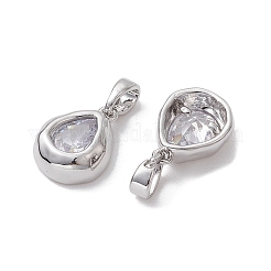 Ciondoli in ottone zirconi chiari micro pavé&nbsp;KK-K360-14P