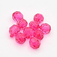 Sfaccettate trasparenti perle tonde acriliche&nbsp;DB8MM-M