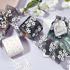 Tissu filet à paillettes à fleurs 2 couleur&nbsp;ORIB-NB0001-04