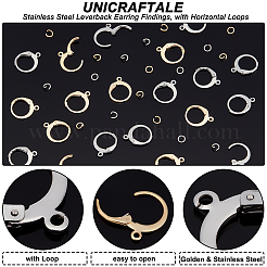80 pz 2 colori 304 acciaio inossidabile leverback orecchino risultati&nbsp;STAS-UN0038-39