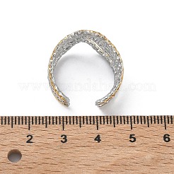 Mehrlagige offene Manschettenringe aus Edelstahl 304 für Damen&nbsp;RJEW-A095-04PG