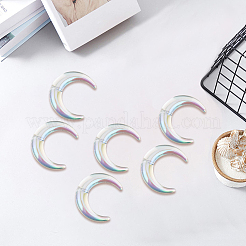 10 pièce de perles acryliques transparentes plaquées UV&nbsp;OACR-PA0002-21