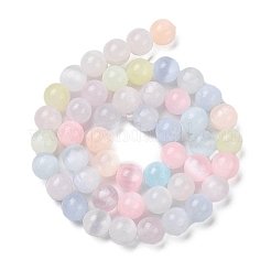 Fili di perline di selenite naturale color macaron&nbsp;G-Q162-A01-02C-02