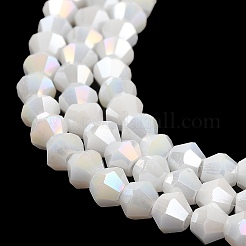 Fili di perle di vetro elettrolitico opaco tinta unita&nbsp;X1-GLAA-F029-P4mm-A15