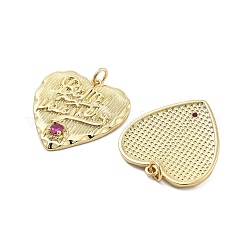 Colgante micropavé cubic zirconia de latón&nbsp;KK-Q006-24G