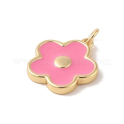 Pendentifs en laiton émaillé de placage de crémaillère&nbsp;KK-Z047-02D-RS
