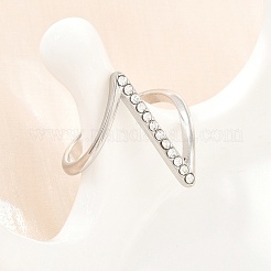 Fingerringe aus Edelstahl 304 mit Strassen für Damen&nbsp;SA-CBA45D5-28B-P