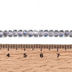 Abalorios de vidrio electroplate hebras&nbsp;GLAA-Q105-03V