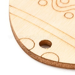 Forma de huevo de diy hecho a mano ahueca hacia fuera la madera de la pintada&nbsp;WOOD-G007-02H