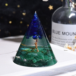 Decorazioni espositive in resina epossidica con cono orgonite&nbsp;PW-WGE996E-01