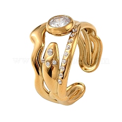 Ocean 304 Edelstahl-Manschettenringe mit Zirkonia&nbsp;SA-CBA183D-06C-G