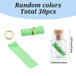 30 botella de deseos de corcho de vidrio transparente&nbsp;AJEW-SC0004-34