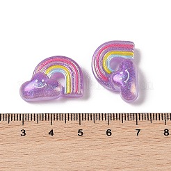 Glitzernde plattierte Harz-Cabochons&nbsp;RESI-H163-07D