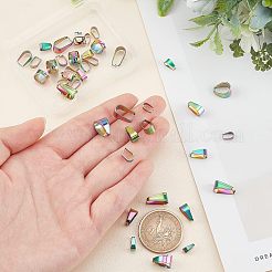 48 Stück 6 Stile Ionenbeschichtung (IP) und PVD-Vakuumbeschichtung 304 Edelstahl-Schnappbügel&nbsp;STAS-UN0027-87