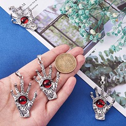 6 pz malocchio mano ciondolo di fascino della lega malocchio charms rosso malocchio del pendente per la collana dei monili braccialetto orecchino fare artigianato&nbsp;JX254A