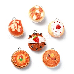 30 pièces 6 styles pendentifs en résine opaque imitation alimentaire&nbsp;FIND-CJ0002-47
