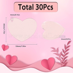 30 colgante grande de disco acrílico transparente&nbsp;TACR-SC0001-17