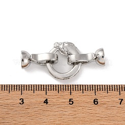 Messing-Mikro pflastern Zirkonia fach über Klammern&nbsp;KK-C076-02P