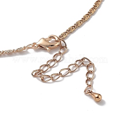 Collier pendentif ovale en verre et mauvais œil&nbsp;NJEW-A015-19KCG