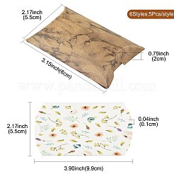 30 Stück 6 Arten bedruckte Papierkissen-Geschenkboxen&nbsp;CON-FS0001-20