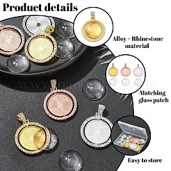 DIY Blanko Kuppel Legierung Kristall Strass Anhänger Herstellung Kits&nbsp;DIY-YW0009-87
