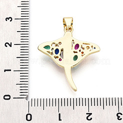 Ottone micro spianare pendenti zirconi&nbsp;KK-T080-10G